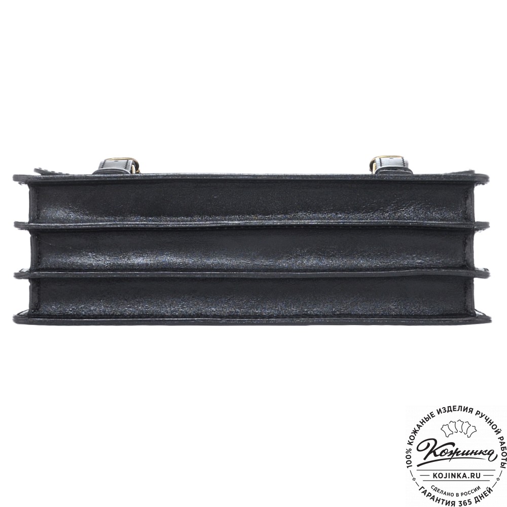 Деловой кожаный портфель "Увертюра" (чёрный)